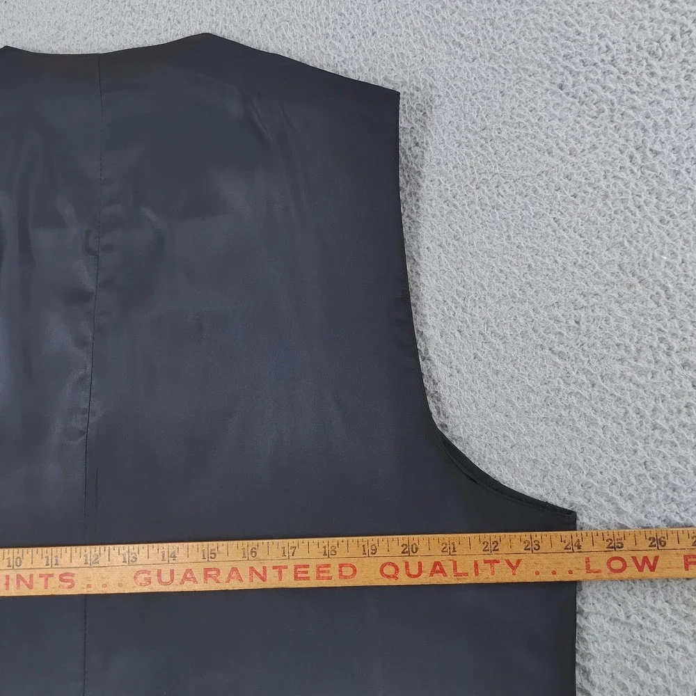 Wah maker Vest Mens XL Black Stripe Western Suit Waistcoat Limited Edition USA